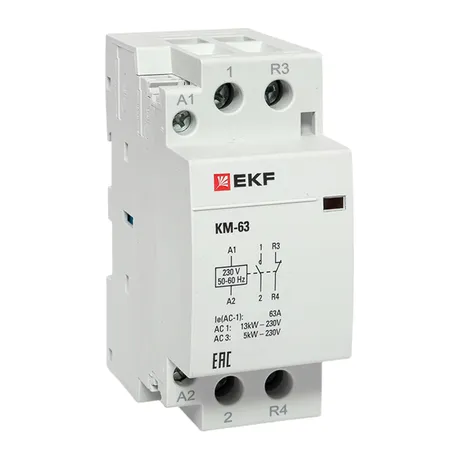 Контактор модульный КМ 63А NО+NC (2 мод.) EKF PROxima