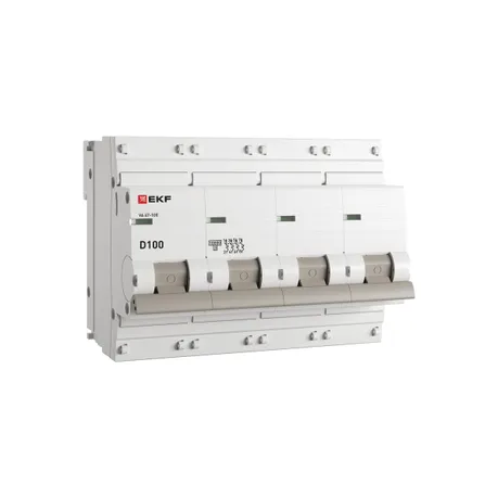 Автоматический выключатель 4P 100А (D) 10kA ВА 47-100 EKF PROxima