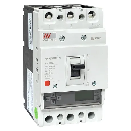 Автоматический выключатель AV POWER-1/3 100А 50kA ETU6.0 EKF AVERES