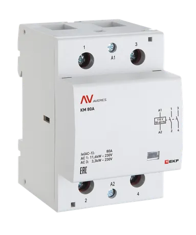 Контактор модульный КМ 100А 2NC 48VAC (3 мод.) AVERES EKF