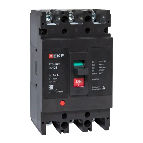 Автоматический выключатель LS125 18кА 3P 16А ProPact EKF