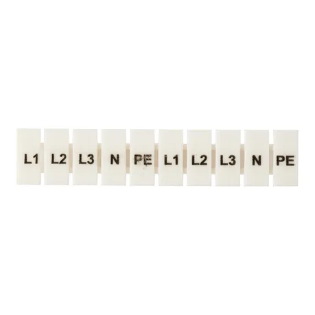 Маркеры для UT/ST/Push-in 2,5 с символами "L1, L2, L3, N, PE" (100 шт.) EKF