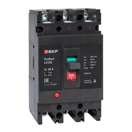 Автоматический выключатель LS125 18кА 3P 40А ProPact EKF