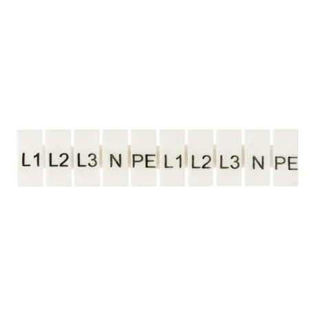 Маркеры для UT/ST/Push-in 6 с символами "L1, L2, L3, N, PE" (100 шт.) EKF