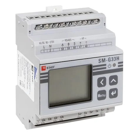 Многофункциональный измерительный прибор SM-G33H с жидкокристалическим дисплеем на DIN-рейку