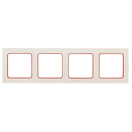 Стокгольм Рамка 4-местная белая с линией цвета красный EKF PROxima