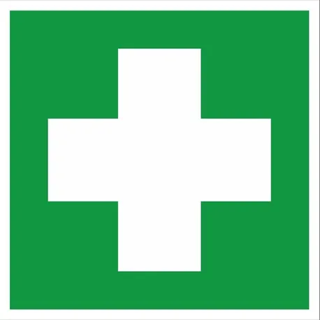Знак наклейка EC01 "Аптечка первой медицинской помощи" (200x200) фотолюминесцентный ГОСТ 12.4.026-2015 EKF PROxima