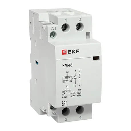 Контактор модульный КМ 63А 2NО (2 мод.) EKF PROxima