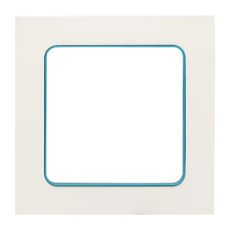 Стокгольм Рамка 1-местная белая с линией цвета синий EKF PROxima