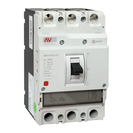 Автоматический выключатель AV POWER-2/3 100А 80kA TR EKF AVERES