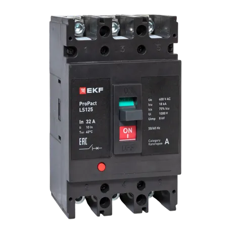 Автоматический выключатель LS125 18кА 3P 32А ProPact EKF