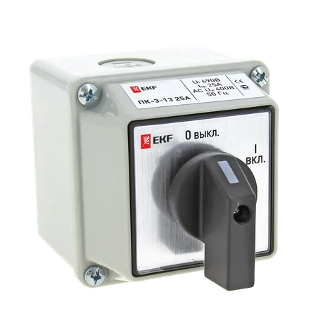 Переключатель кулачковый ПК-3-13 63А 3P "ВКЛ-ВЫКЛ" IP54 EKF PROxima ...