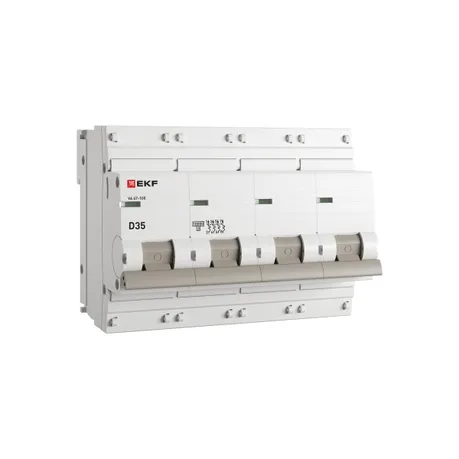 Автоматический выключатель 4P 35А (D) 10kA ВА 47-100 EKF PROxima