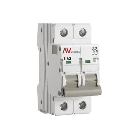 Выключатель автоматический AV-10 2P 63A (L) 10kA EKF AVERES