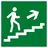 Знак пластик E15 "Направление к эвакуационному выходу по лестнице вверх" (200x200) ГОСТ 12.4.026-2015 EKF PROxima