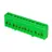 Шина "0" PE (6х9мм) 12 отверстий латунь зеленый изолированный корпус на DIN-рейку розничный стикер EKF PROxima