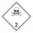Знак наклейка опасности 2.2 "Ядовитый газ" (250x250) ГОСТ 19433-88 EKF PROxima