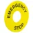Табличка для кнопок 22 мм "EMERGENCY STOP" EKF