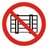 Знак наклейка P12 "Запрещается загромождать проходы и (или) складировать" (200x200) ГОСТ 12.4.026-2015 EKF PROxima