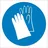 Знак пластик M06 "Работать в защитных перчатках" (200x200) ГОСТ 12.4.026-2015 EKF PROxima