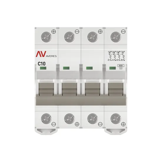 Выключатель автоматический AV-6 DC 4P 10A (C) 6kA EKF AVERES