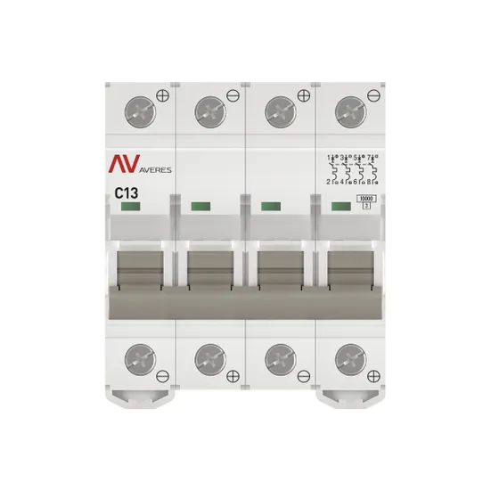 Выключатель автоматический AV-10 DC 4P 13A (C) 10kA EKF AVERES