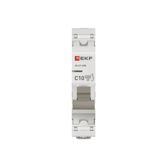 Автоматический выключатель 1P 10А (C) 6кА ВА 47-63N EKF PROxima