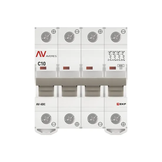 Выключатель автоматический AV-6 DC 4P 10A (C) 6kA EKF AVERES