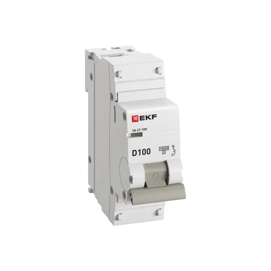 Автоматический выключатель 1P 100А (D) 10kA ВА 47-100 EKF PROxima