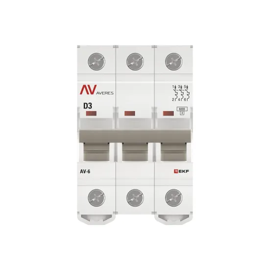 Выключатель автоматический AV-6 3P 3A (D) 6kA EKF AVERES