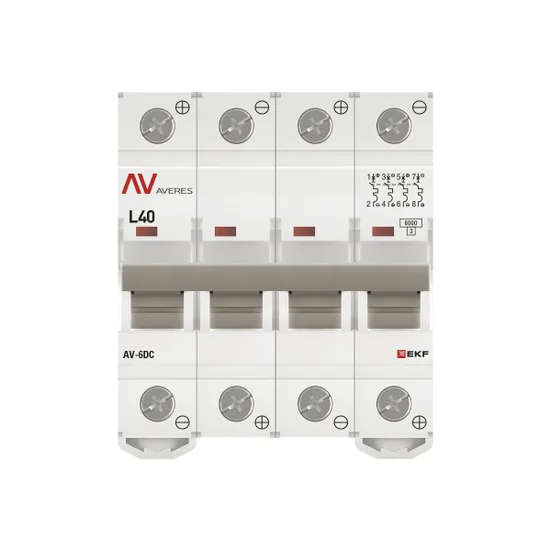Выключатель автоматический AV-6 DC 4P 40A (L) 6kA EKF AVERES