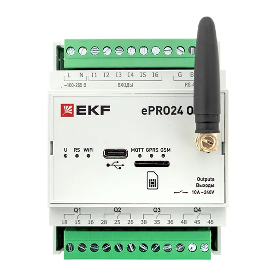 Контроллер удаленного управления 6вх/4вых Wi-Fi GSM 230 В ePRO24 Omni EKF