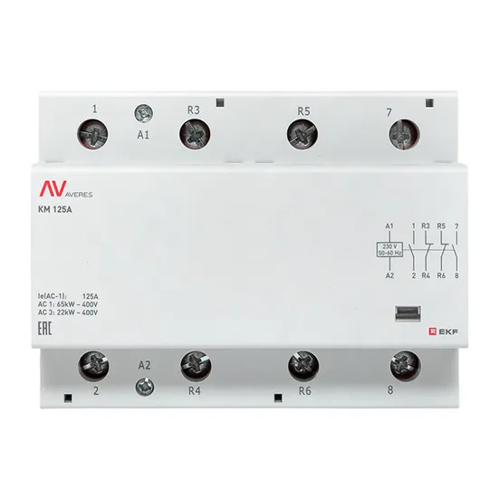 Контактор модульный КМ 125А 2NO+2NC 230VAC (6 мод.) AVERES EKF