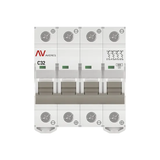 Выключатель автоматический AV-6 DC 4P 32A (C) 6kA EKF AVERES