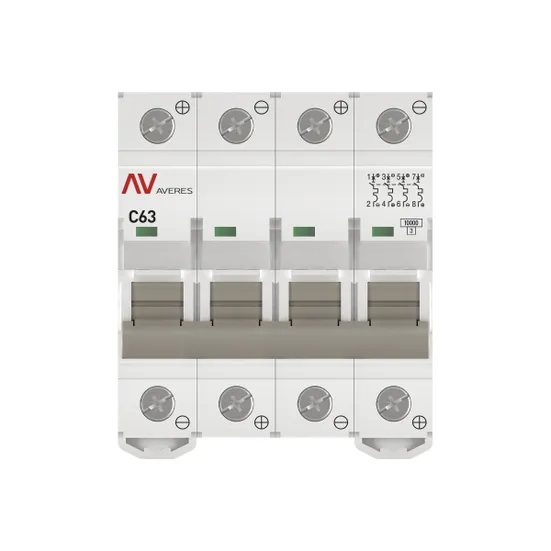 Выключатель автоматический AV-10 DC 4P 63A (C) 10kA EKF AVERES