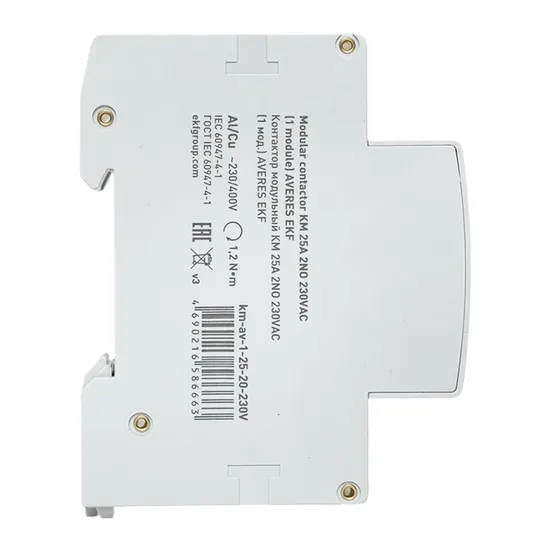 Контактор модульный КМ 25А 2NО 230VAC (1 мод.) AVERES EKF