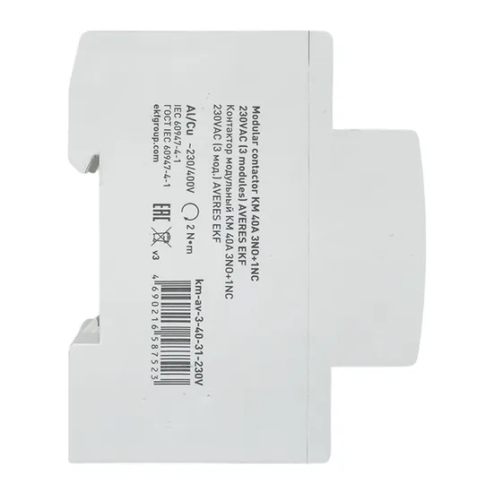 Контактор модульный КМ 40А 3NO+1NC 230VAC (3 мод.) AVERES EKF