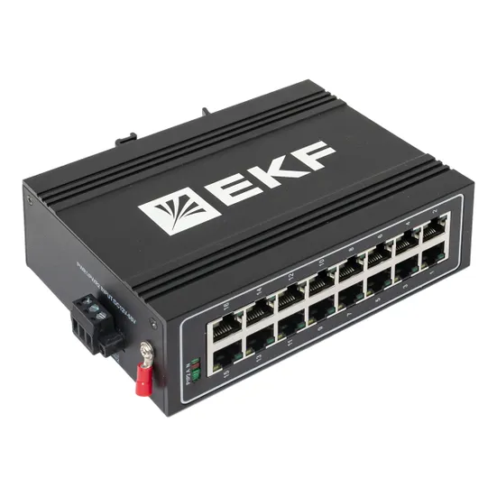 Промышленный неуправляемый коммутатор U-16T, 16 портов 10/100Base-T(X) RJ45, монтаж на динрейку TSX EKF