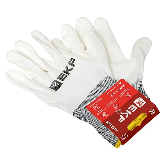 Перчатки рабочие PROFI Touch для чистовых работ (15 класс, 8 размер) EKF Expert