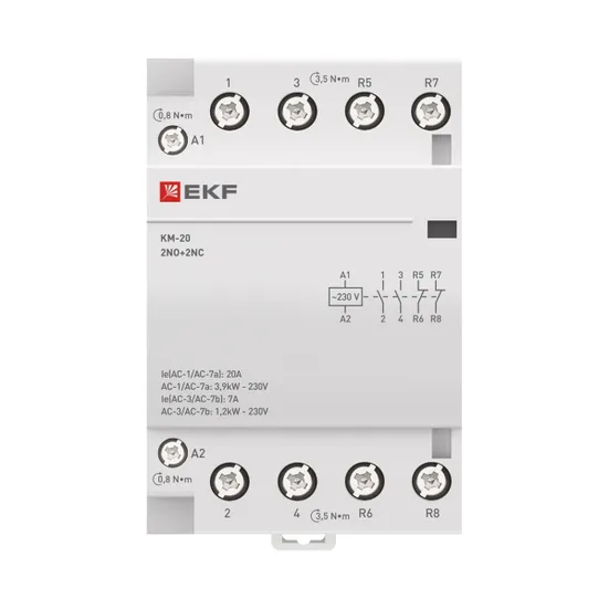 Контактор модульный КМ 20А 2NО+2NC (3 мод.) EKF PROxima