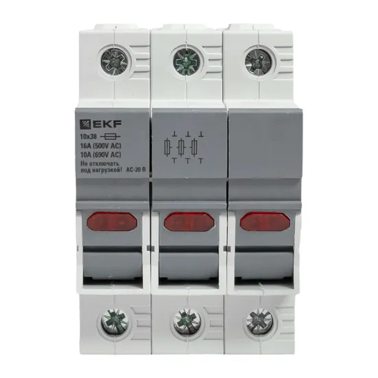 Предохранитель-разъединитель DF 10х38 3Р (тип ПВЦ) EKF