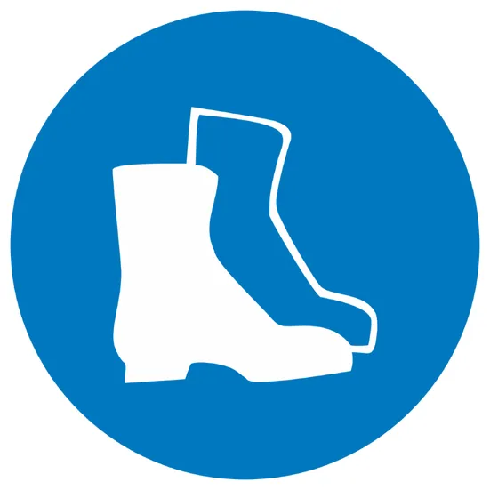 Знак пластик M05 "Работать в защитной обуви" (200x200) ГОСТ 12.4.026-2015 EKF PROxima