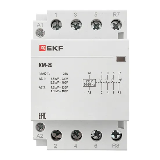 Контактор модульный КМ 25А 3NО+NC (3 мод.) EKF PROxima