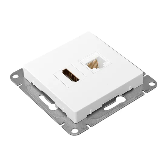 Механизм розетки HDMI+RJ45 (cat5), белый Эпика EKF
