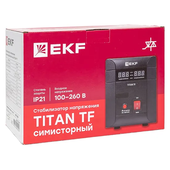 Стабилизатор напряжения электронный напольного исполнения модернизированый TITAN -ТF-2000 EKF