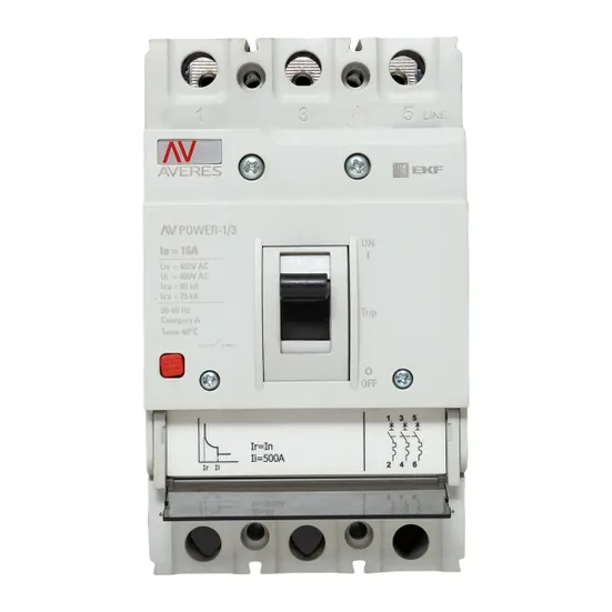 Автоматический выключатель AV POWER-1/3 16А 80kA TR EKF AVERES