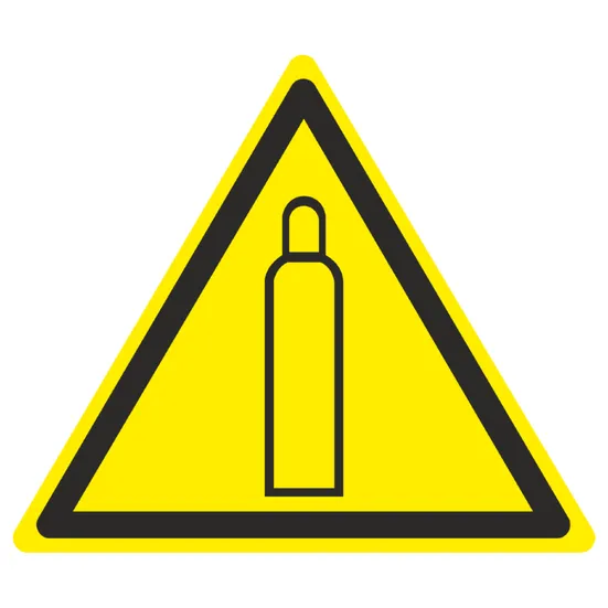 Знак пластик W19 "Газовый баллон" (150x150x150) ГОСТ 12.4.026-2015 EKF PROxima