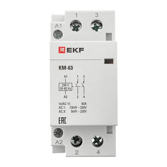 Контактор модульный КМ 63А 2NО (2 мод.) EKF PROxima