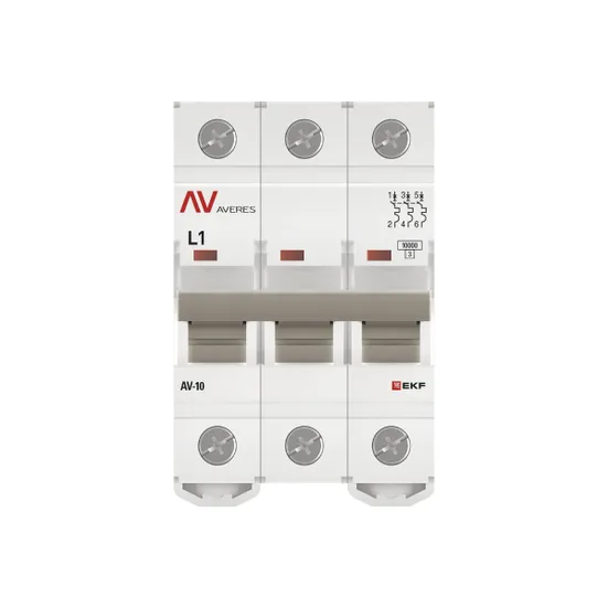 Выключатель автоматический AV-10 3P 1A (L) 10kA EKF AVERES