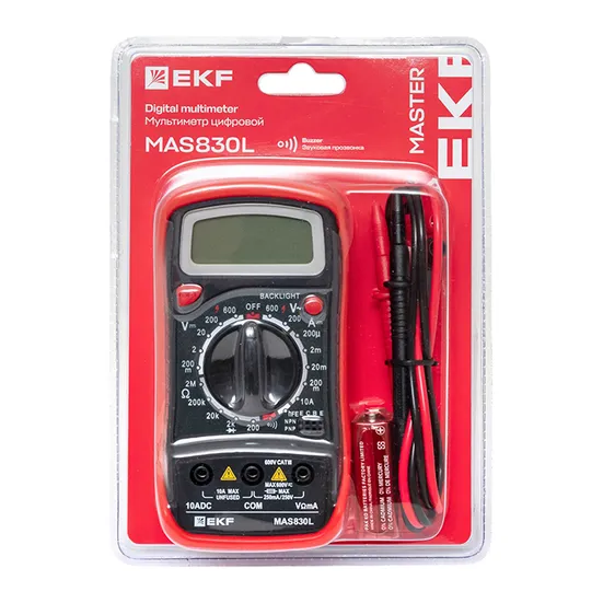 Мультиметр цифровой MAS830L EKF Master